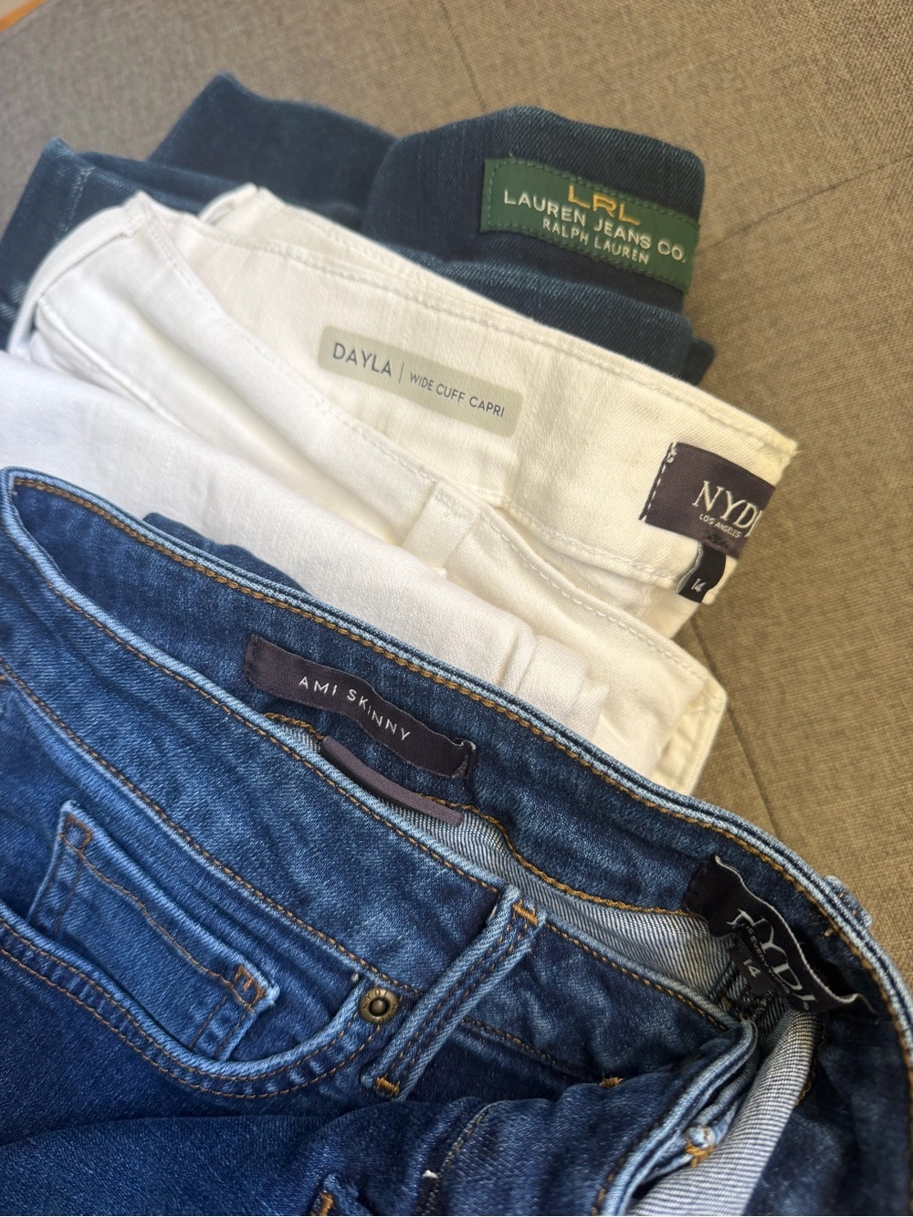3 Pairs Jeans - NYDJ and Lauren Size 14